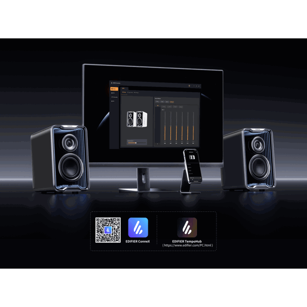 Desktop Active Speaker Edifier QR30, 30W, 3.5mm, USB-A, Bluetooth, Black
