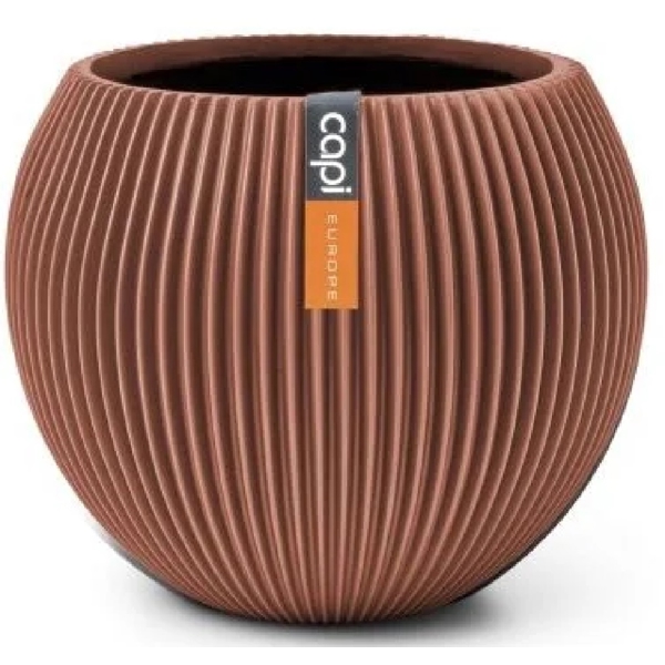 Flower Pot Capi Europe Vase Groove, 4.8L, Red