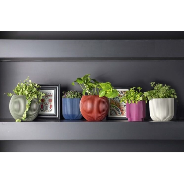 Flower Pot Capi Europe Vase Groove, 4.8L, Red