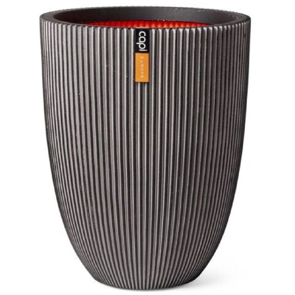 Flower Pot Capi Europe Vase Groove NL, 122L, Grey
