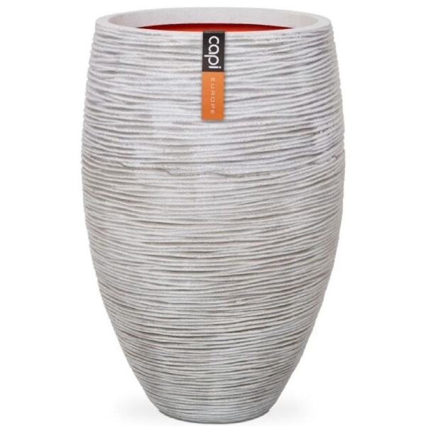 Flower Pot Capi Europe Vase elegant deluxe Rib NL, 83L, Grey