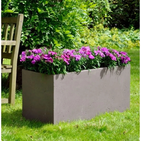 ყვავილის ქოთანი Mega Collections Clayfibre Bigular Taupe, 128L, Flower Pot, Brown