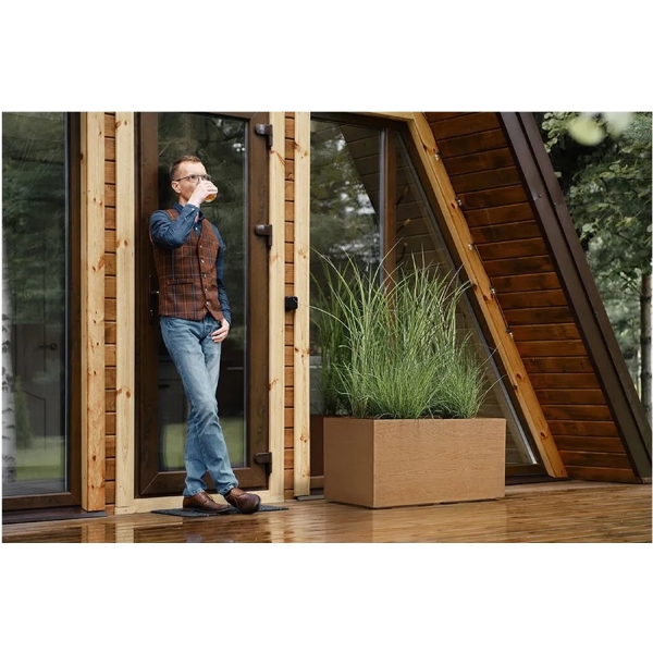 Flower Pot Lamela LA892-86 KARO ECO wood board, 72L, Brown