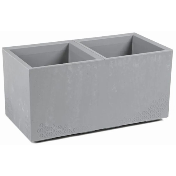 Flower Pot Lamela LA936-70 KARO ECO recycled concrete, 72L, Grey