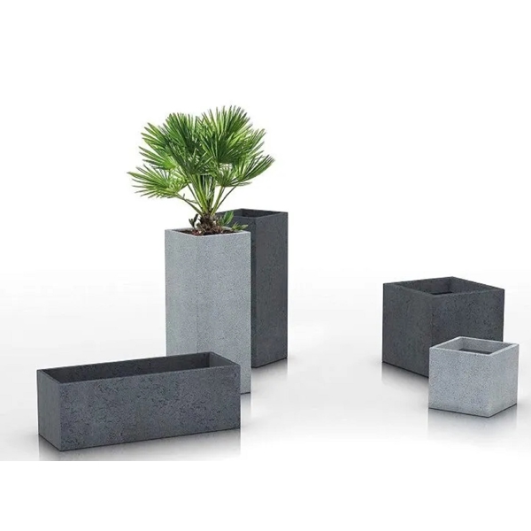 Flower Pot Scheurich 240/80 C-CUBE LONG, 38L, Grey