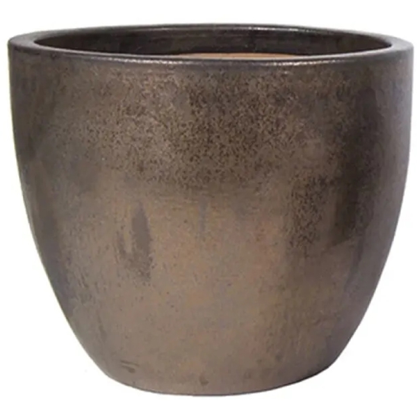Flower Pot Mega Bloks Glazed Egg Pot, 71L, Bronze
