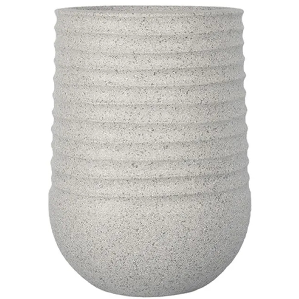 ყვავილის ქოთანი Mega Collections D39H51 Titan Heron Egg Vase Rib, 62L, Flower Pot, Beige