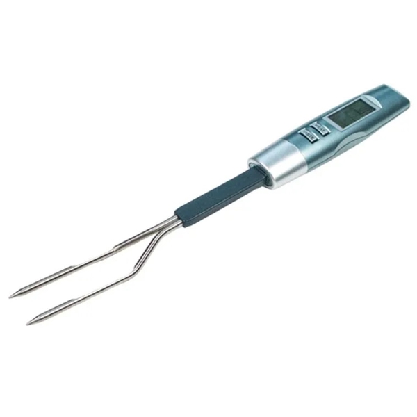 ბარბექიუს ჩანგალი თერმომეტრით Discovery YT29 BBQ, Barbecue Fork with Thermometer, Silver