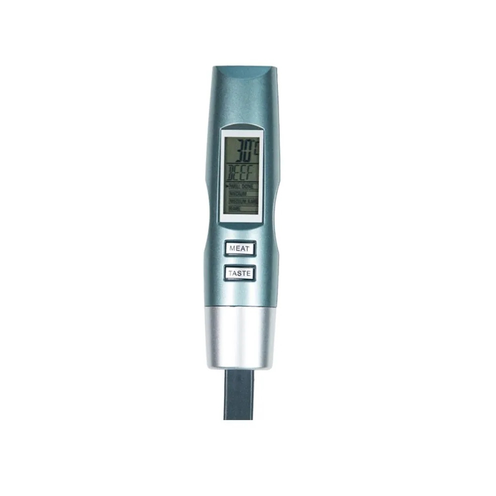Barbecue Fork with Thermometer Discovery YT29 BBQ, Silver