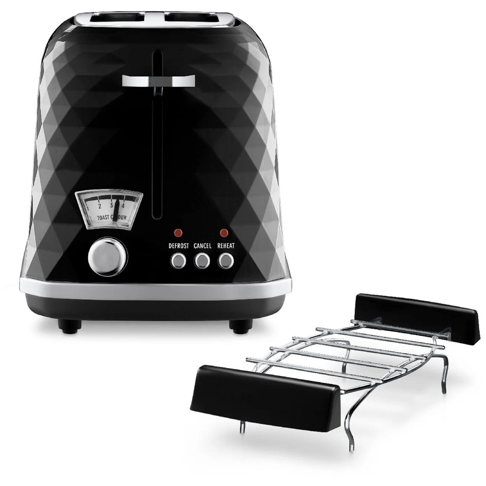 ტოსტერი DeLonghi CTJ2103.BK, 900W, Toaster, Black