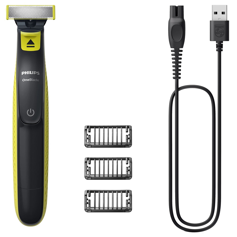 წვერსაპარსი Philips QP2724/10 OneBlade, Electric Shaver, Black/Green