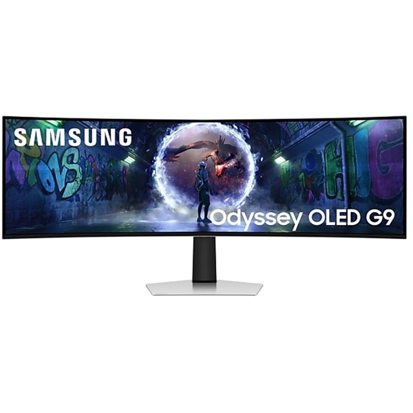 Curved Monitor Samsung LS49DG932SIXCI Odyssey OLED G9, 49", DQHD, OLED, HDMI, DP, Micro HDMI, USB-C, 3.5mm, Silver