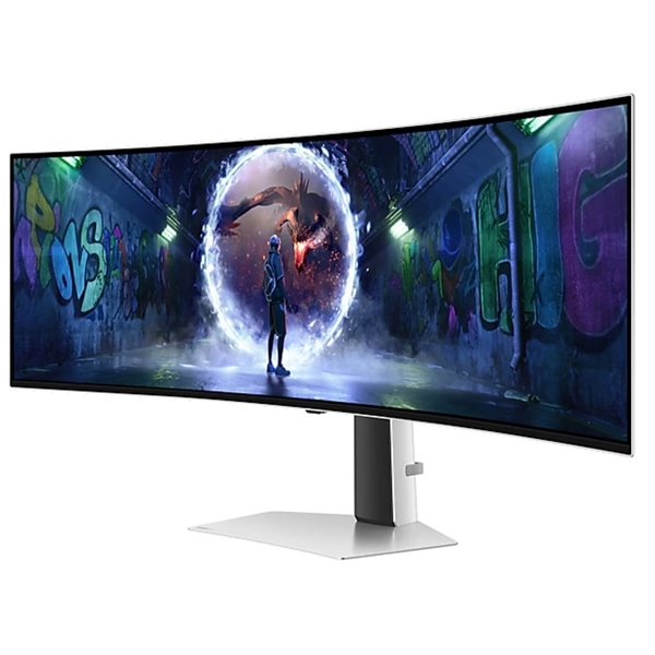 Curved Monitor Samsung LS49DG932SIXCI Odyssey OLED G9, 49", DQHD, OLED, HDMI, DP, Micro HDMI, USB-C, 3.5mm, Silver