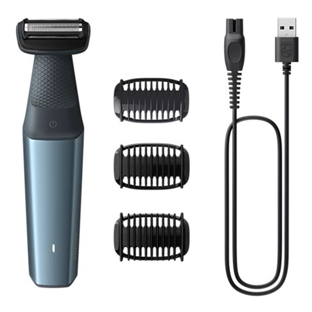 წვერსაპარსი Philips BG3027/05 Bodygroom Series 3000, Electric Shaver, Black/Blue