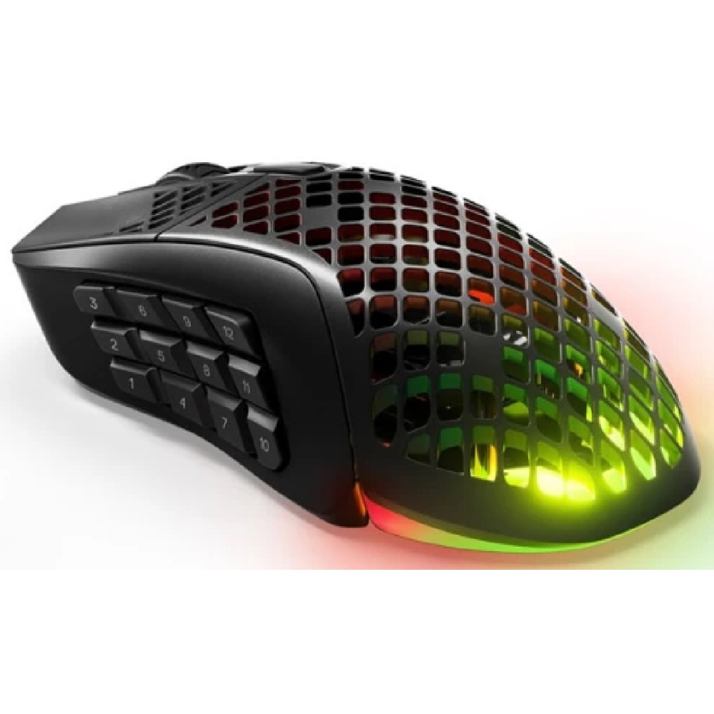 მაუსი SteelSeries 62618_SS Aerox 9, Wireless, RGB, Bluetooth, USB, Gaming Mouse, Black