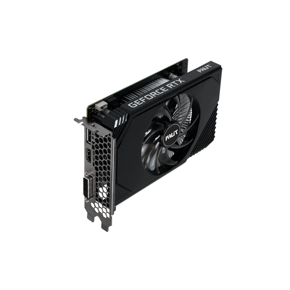 ვიდეო დაფა Palit XVNE63050018JE-1070F, GeForce RTX3050 StormX, 6GB, 96Bit, HDMI, DP, DVI, Black