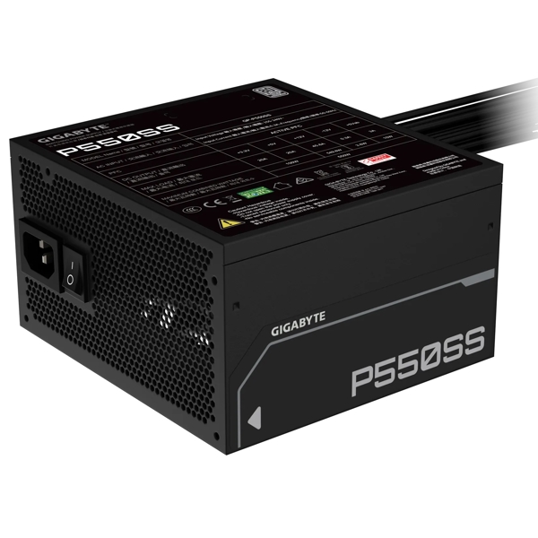 კვების ბლოკი Gigabyte GP-P550SS, 550W, 80 Plus Silver, Power Supply, Black