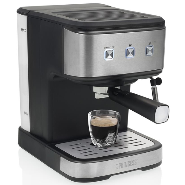 Coffee Machine Princess 249413, 850W, 1.5L, Black/Silver