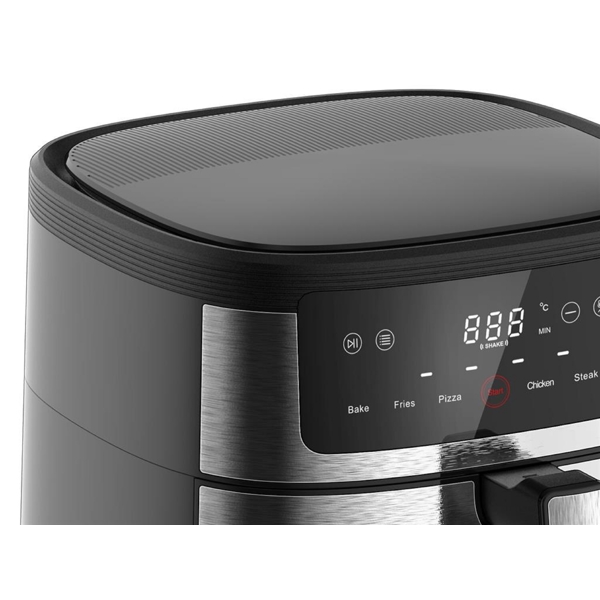 აეროგრილი Princess 182463, 1500W, 6L, Air Fryer, Black/Silver