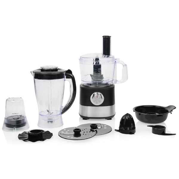 სამზარეულოს კომბაინი Princess 221054, 1000W, 2L, Food Processor, Black/Silver