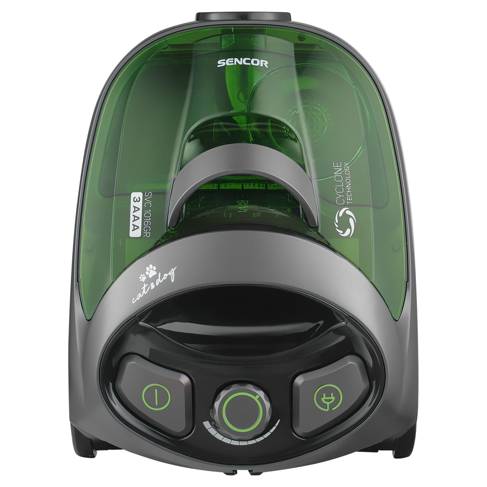 Vacuum Cleaner Sencor SVC 1016GR, 800W, 1.5L, Black/Green