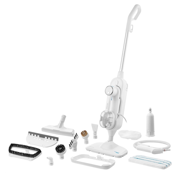 ორთქლით საწმენდი Sencor SSC 6010WH Aquino, 1500W, 300ML, Steam Mop, White