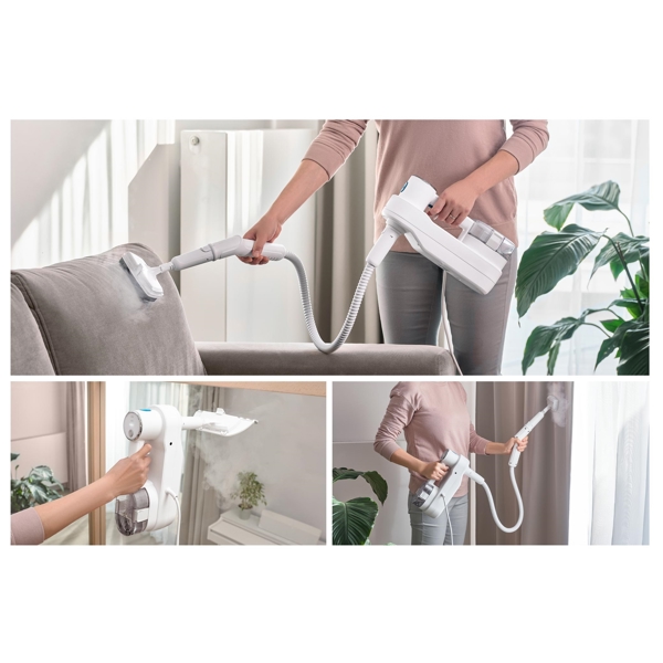 ორთქლით საწმენდი Sencor SSC 6010WH Aquino, 1500W, 300ML, Steam Mop, White