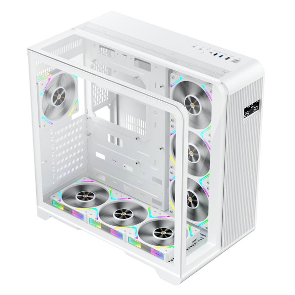 ქეისი 1STPlayer 1STPLR-RT7-WH, Computer Case, MidT, ATX, M-ATX, ITX, USB 3.0x1, HD AUDIO, TYPE-C, White