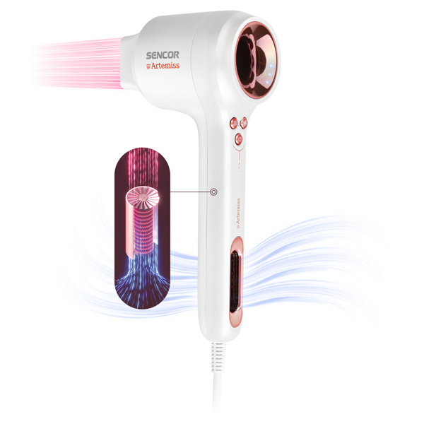 თმის საშრობი Sencor SHD 9100RS Artemiss, 1500W, Hair Dryer, White