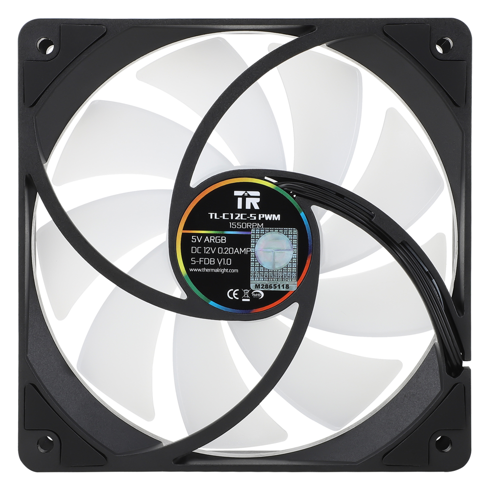 Cooler Thermalright TL-C12C-S, ARGB, 120mm, 1550RPM, Black