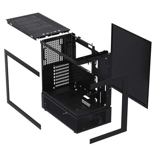 Computer Case 1STPlayer MI7-A Mi7-A-BK-2F1R-1F1, MidiT, ATX, M-ATX, ITX, USB3.0, USB2.0, HD AUDIO, Black