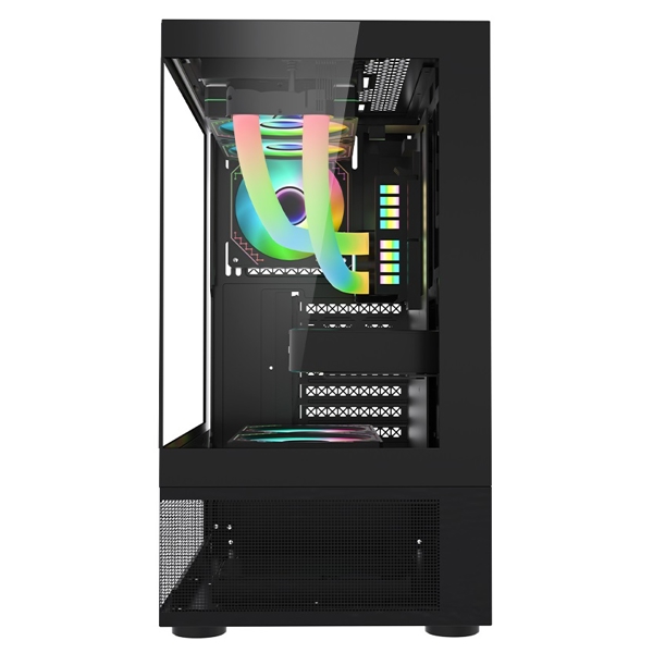 Computer Case 1STPlayer MI7-A Mi7-A-BK-2F1R-1F1, MidiT, ATX, M-ATX, ITX, USB3.0, USB2.0, HD AUDIO, Black
