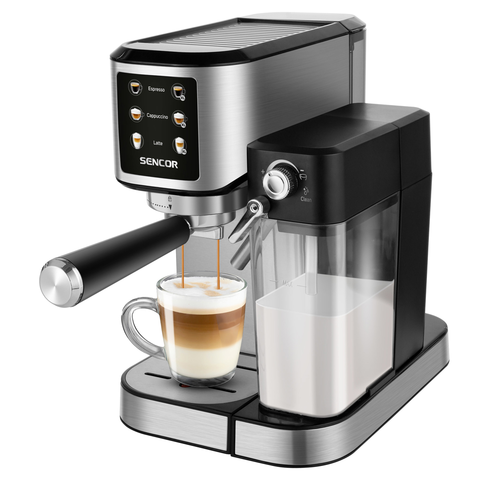 ყავის აპარატი Sencor SES 4910SS, 1350W, 1L, Coffee Machine, Silver