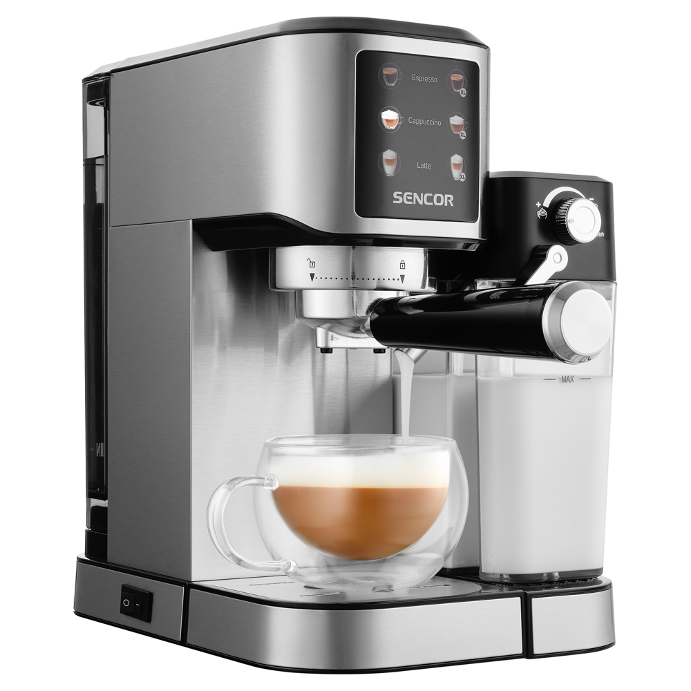 ყავის აპარატი Sencor SES 4910SS, 1350W, 1L, Coffee Machine, Silver