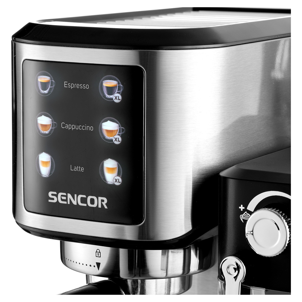 ყავის აპარატი Sencor SES 4910SS, 1350W, 1L, Coffee Machine, Silver