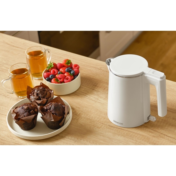 ელექტრო ჩაიდანი Sencor SWK 0155WH, 1500W, 1L, Electric Kettle, White