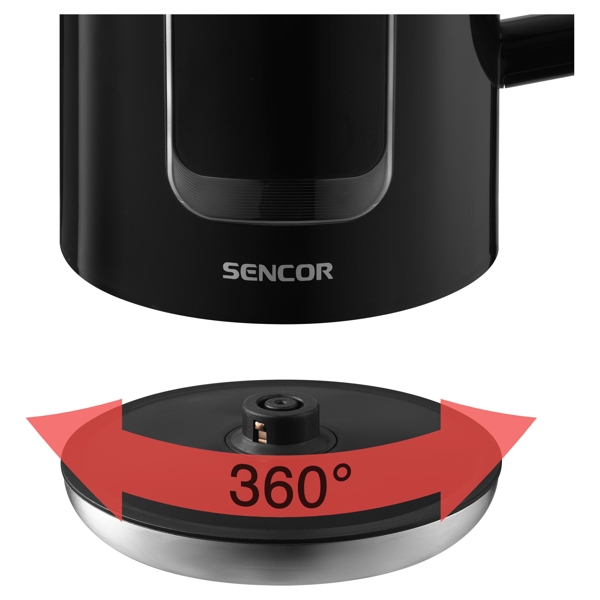 ელექტრო ჩაიდანი Sencor SWK 0951BK, 2200W, 1.7L, Electric Kettle, Black