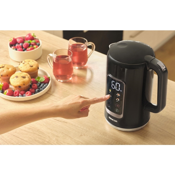 ელექტრო ჩაიდანი Sencor SWK 0951BK, 2200W, 1.7L, Electric Kettle, Black