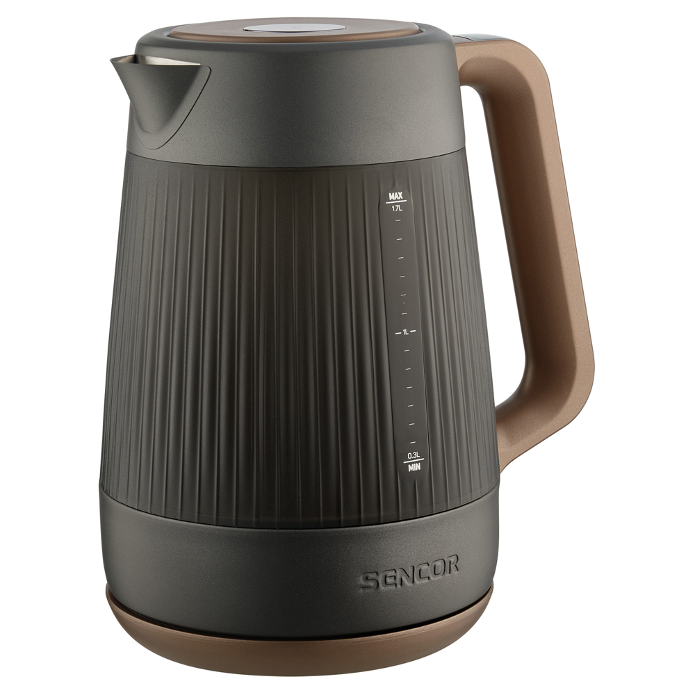 ელექტრო ჩაიდანი Sencor SWK 0931BK, 2000W, 1.7L, Electric Kettle, Black/Brown