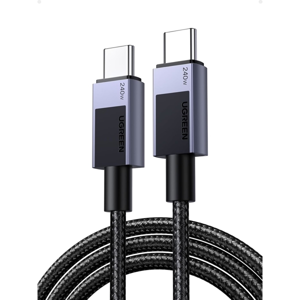 UGREEN L513 (45068), 240W, Type-C to Type-C PD Fast Charging Cable, 2m, Space Gray