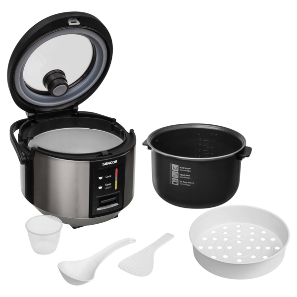 Rice Cooker Sencor SRM 1890SS, 830W, 1.8L, Black/Silver