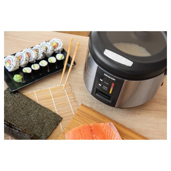 Rice Cooker Sencor SRM 1890SS, 830W, 1.8L, Black/Silver