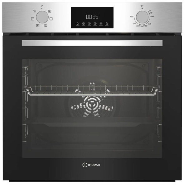 ჩასაშენებელი ელექტრო ღუმელი Indesit IFE 3644 J IX, 2400W, 72L, Built-In Oven, Silver