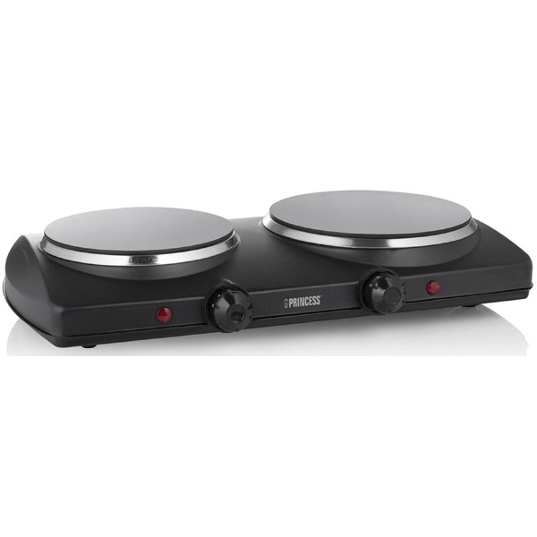 Electric Double Ceramic Hot Plate Princess 303021, Black