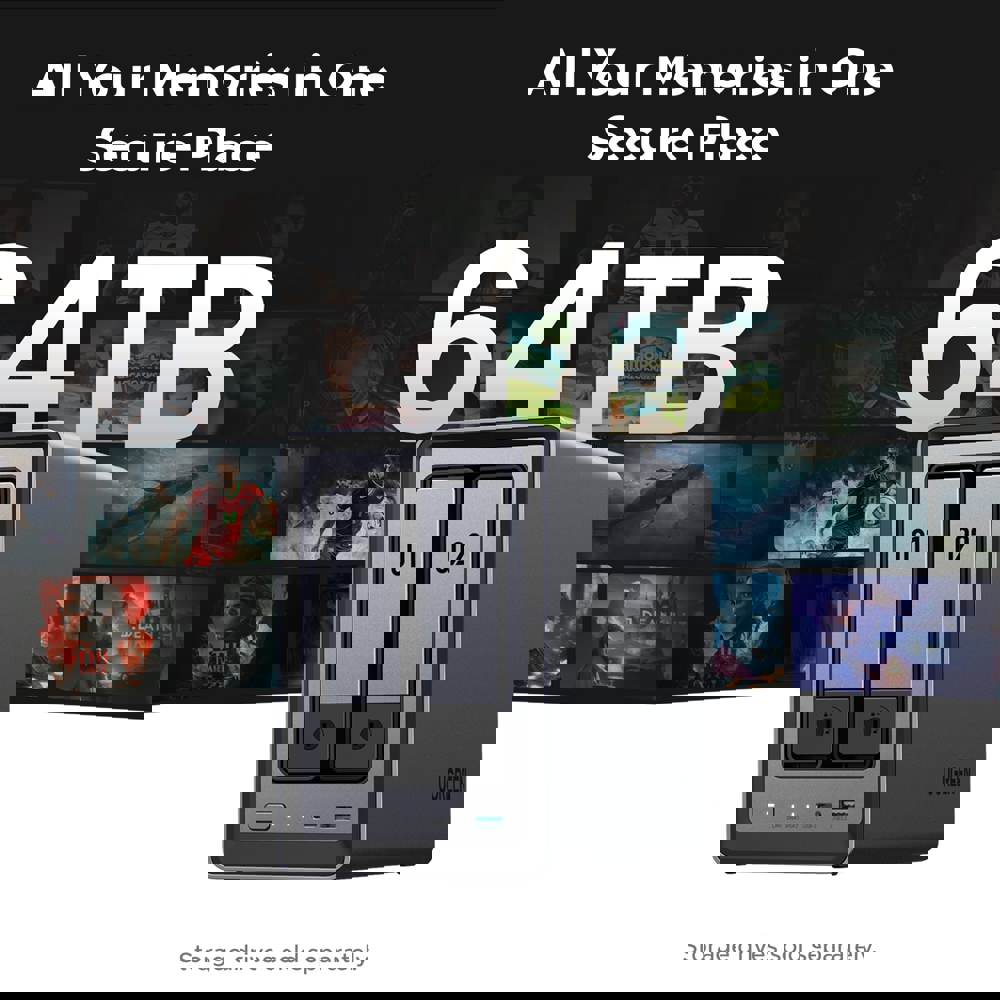 Storage system UGREEN NASync DXP2800 (25369) Dual-slot Desktop NAS, Intel N100, 8GB, Diskless, USB, Type-C, HDMI, RJ45, Space Gray