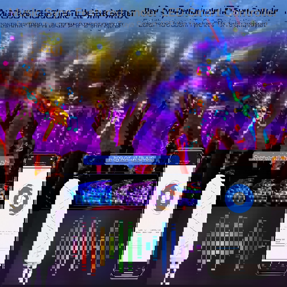 ჭკვიანი ლედ განათება Moes WLS-TD-RGB-EU-PM5MMS, 5M, Smart Led Strip Kit, White