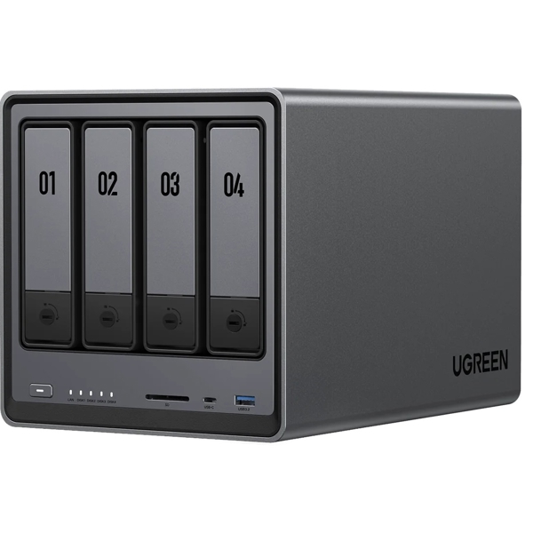 Storage system UGREEN NASync DXP4800 (25372B) Intel N100, 8GB, Diskless, RJ45, USB, Type-C, HDMI, Space Gray