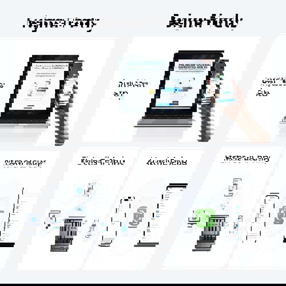 Storage system UGREEN NASync DXP4800 Plus (35261) Intel Gold 8505, 8GB, Diskless, RJ45, USB, Type-C, HDMI, Space Gray