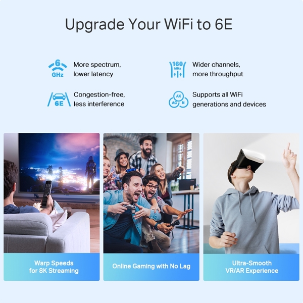 როუტერი TP-Link DECO XE75 Pro(3-pack) AXE5400, Tri-Band Mesh Wi-Fi 6E System, White