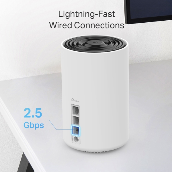 როუტერი TP-Link DECO XE75 Pro(3-pack) AXE5400, Tri-Band Mesh Wi-Fi 6E System, White